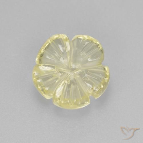 Quartzo Luz amarela Natural 2.14ct, Flor cortada, Transparente