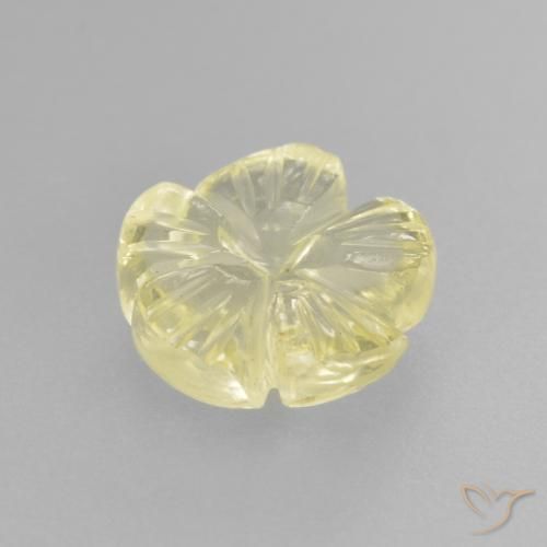 Quartzo Luz amarela Natural 2.14ct, Flor cortada, Transparente