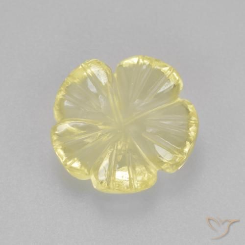 Quartzo Luz amarela Natural 2.47ct, Flor cortada, Transparente