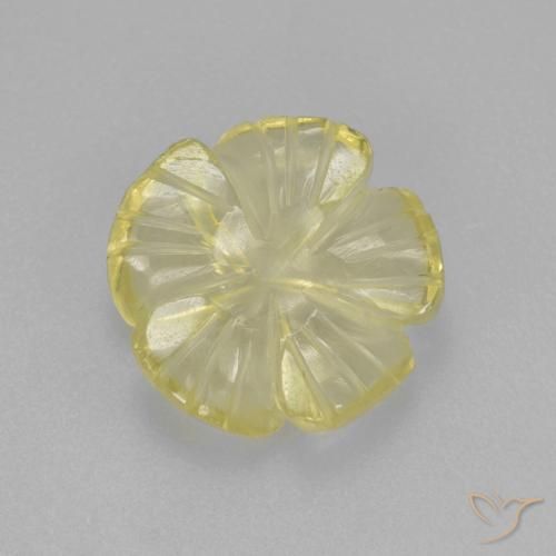 2.70ct Natural Lagoa Amarela Quartzo, Flor cortada, Transparente
