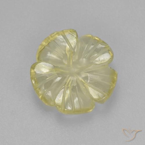 Quartzo Lagoa Amarela Natural 2.70ct, Flor cortada, Transparente