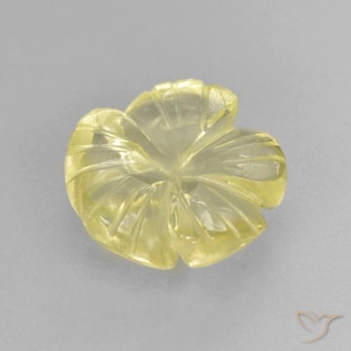 Quartzo Lagoa Amarela Natural 2.70ct, Flor cortada, Transparente
