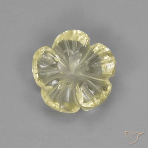 1.98ct Natural Amarelo Claro Laguna Quartzo, Flor cortada, Transparente