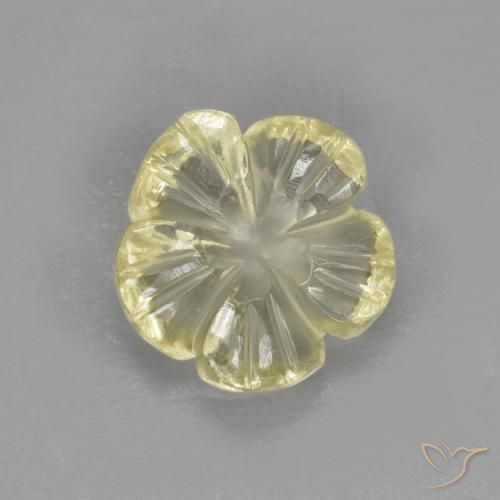 Quartzo Amarelo Claro Laguna Natural 1.98ct, Flor cortada, Transparente