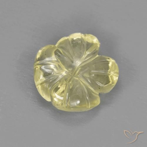 2.04ct Natural Amarelo Claro Laguna Quartzo, Flor cortada, Transparente