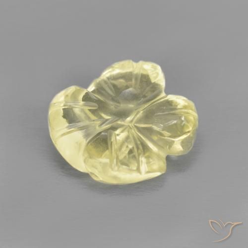 Quartzo Amarelo Claro Laguna Natural 2.04ct, Flor cortada, Transparente