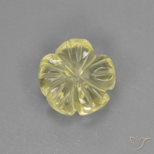 1.72ct Natural Amarelo claro médio Quartzo, Flor cortada, Transparente