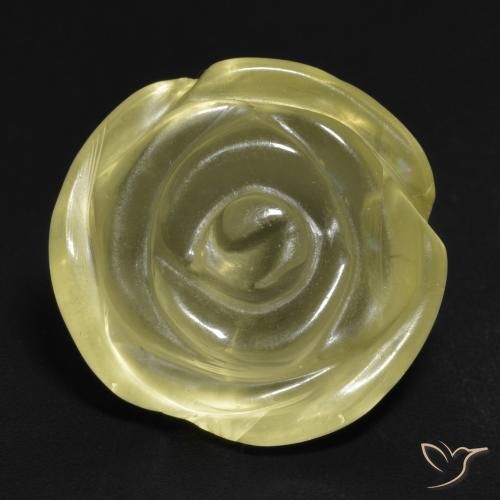 13.59ct Natural amarelo médio Quartzo, Flor cortada, Transparente
