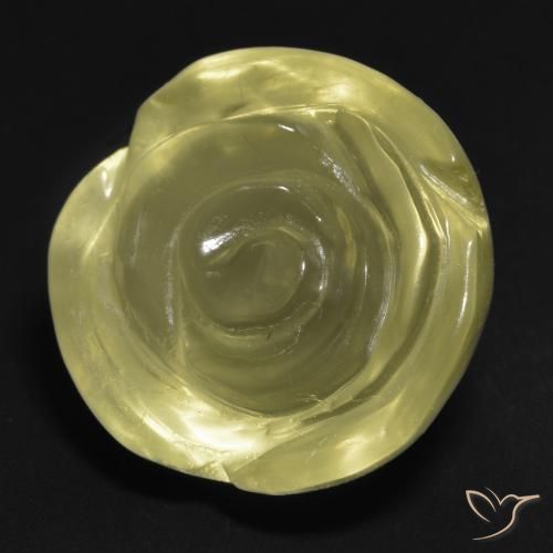 Quartzo amarelo médio Natural 17.51ct, Flor cortada, Transparente