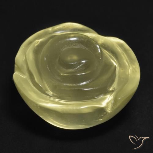 Quartzo amarelo médio Natural 17.51ct, Flor cortada, Transparente