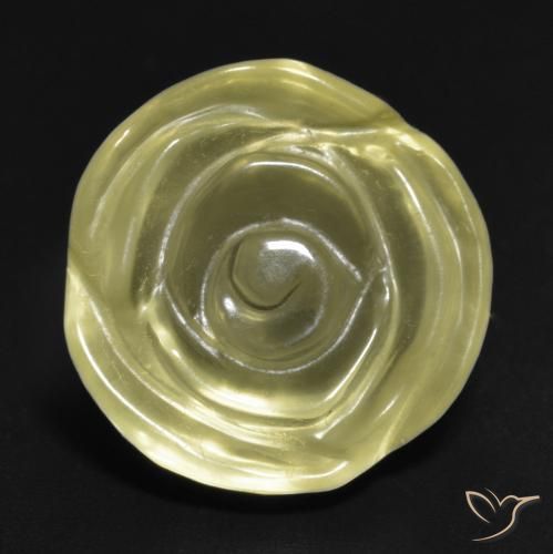 13.55ct Natural amarelo médio Quartzo, Flor cortada, Transparente