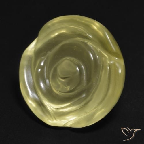 Quartzo amarelo médio Natural 13.55ct, Flor cortada, Transparente