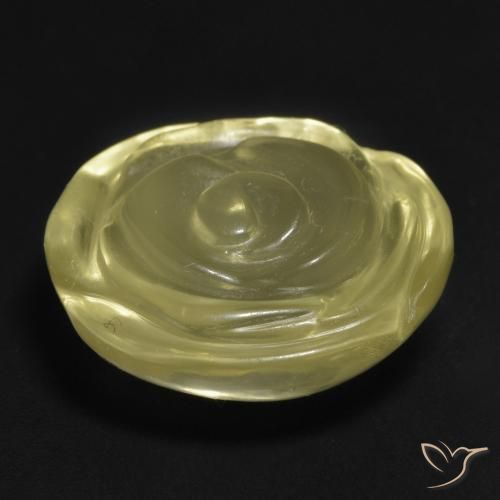 Quartzo amarelo médio Natural 13.76ct, Flor cortada, Transparente