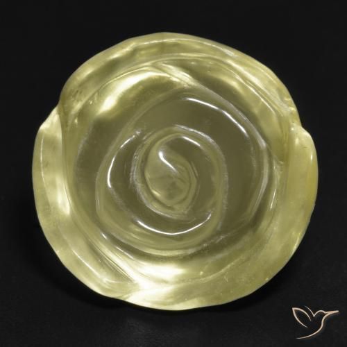 14.90ct Natural amarelo médio Quartzo, Flor cortada, Transparente