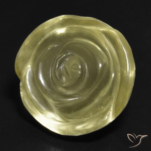 Quartzo amarelo médio Natural 14.90ct, Flor cortada, Transparente