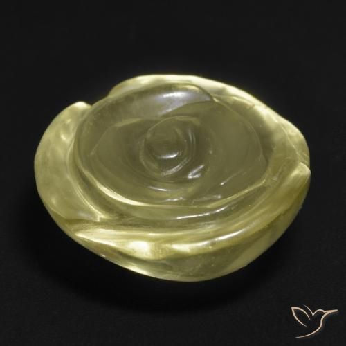 Quartzo amarelo médio Natural 14.90ct, Flor cortada, Transparente