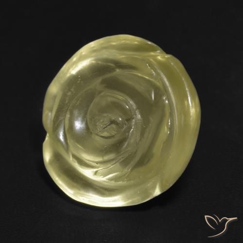 Quartzo Amarelo claro Natural 10.57ct, Flor cortada, Transparente