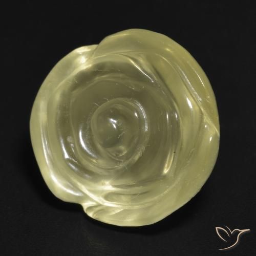 Quartzo Lagoa Amarela Natural 14.63ct, Flor cortada, Transparente