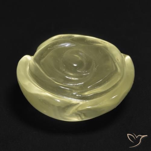 Quartzo Lagoa Amarela Natural 14.63ct, Flor cortada, Transparente