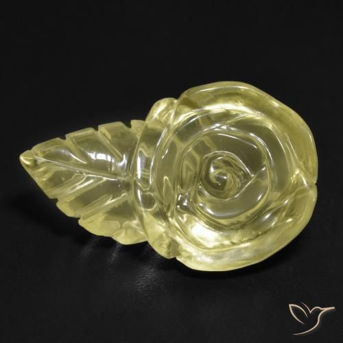15.16ct Natural Amarelo claro Quartzo, Flor cortada, Transparente