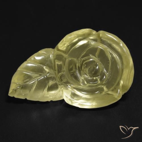 18.90ct Natural Lagoa Amarela Quartzo, Flor cortada, Transparente
