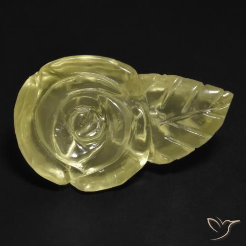 Quartzo Lagoa Amarela Natural 18.90ct, Flor cortada, Transparente