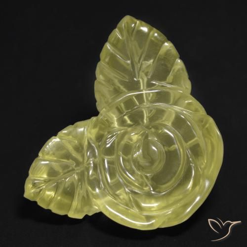 27.63ct Natural Lagoa Amarela Quartzo, Flor cortada, Transparente