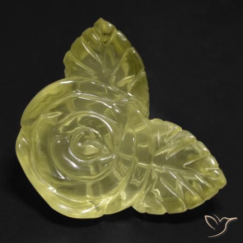 Quartzo Lagoa Amarela Natural 27.63ct, Flor cortada, Transparente