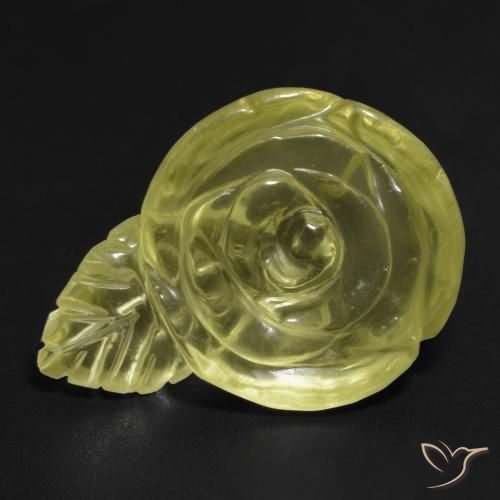26.39ct Natural amarelo médio Quartzo, Flor cortada, Transparente
