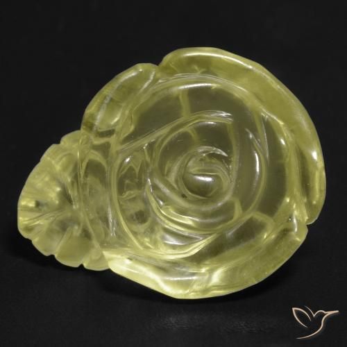 15.73ct Natural Amarelo claro Quartzo, Flor cortada, Transparente