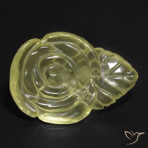 12.65ct Natural Amarelo claro Quartzo, Flor cortada, Transparente, Photo A