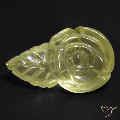 12.51ct Natural Lagoa Amarela Quartzo, Flor cortada, Transparente