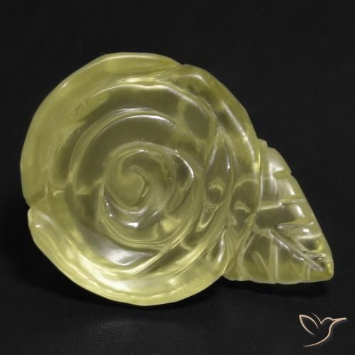 17.67ct Natural Amarelo claro Quartzo, Flor cortada, Transparente