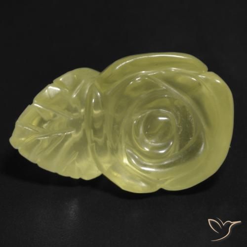 15.83ct Natural Amarelo claro Quartzo, Flor cortada, Transparente