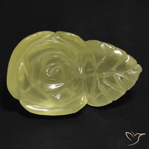 Quartzo Amarelo claro Natural 15.83ct, Flor cortada, Transparente