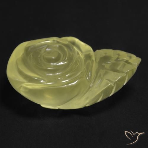 Quartzo Amarelo claro Natural 15.83ct, Flor cortada, Transparente