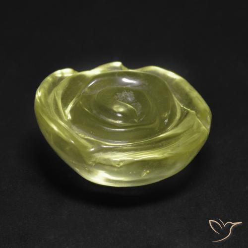 Quartzo Luz amarela Natural 12.59ct, Flor cortada, Transparente