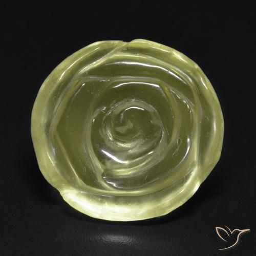 11.13ct Natural Luz amarela Quartzo, Flor cortada, Transparente