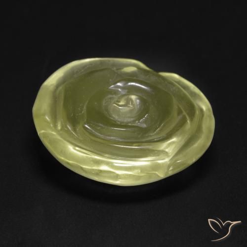 Quartzo Luz amarela Natural 11.13ct, Flor cortada, Transparente