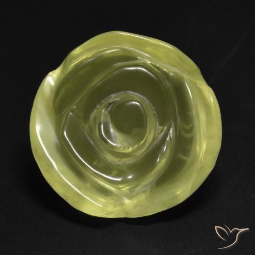 14.68ct Natural Limão amarelo Quartzo, Flor cortada, Transparente