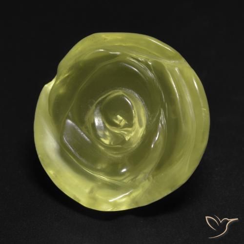 Quartzo Limão amarelo Natural 14.68ct, Flor cortada, Transparente
