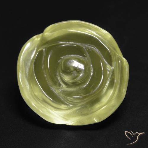15.19ct Natural Limão amarelo Quartzo, Flor cortada, Transparente
