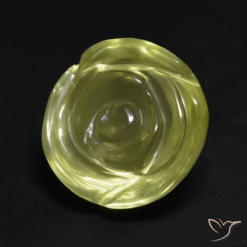 Quartzo amarelo médio Natural 14.89ct, Flor cortada, Transparente