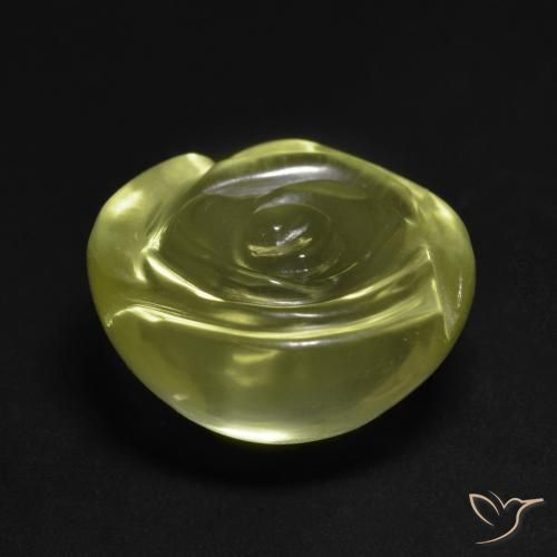 Quartzo amarelo médio Natural 14.89ct, Flor cortada, Transparente