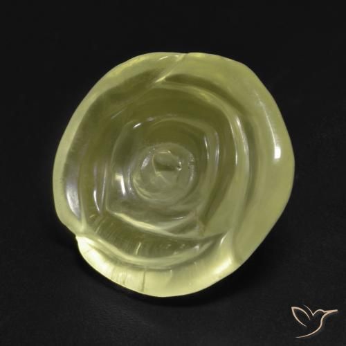 Quartzo Luz amarela Natural 12.04ct, Flor cortada, Transparente