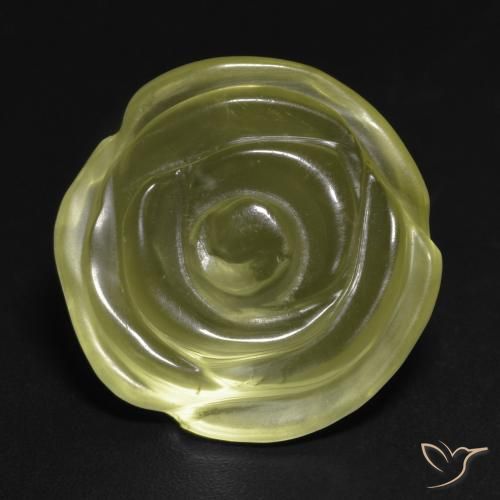 16.31ct Natural amarelo médio Quartzo, Flor cortada, Transparente