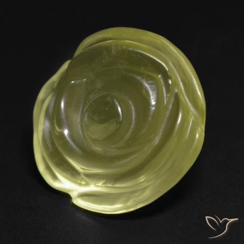 Quartzo amarelo médio Natural 16.31ct, Flor cortada, Transparente