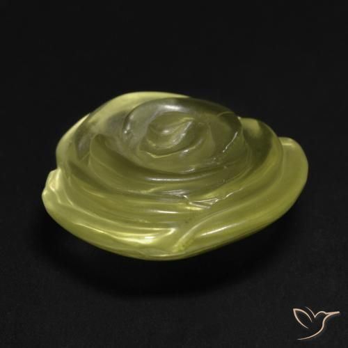 Quartzo amarelo médio Natural 16.31ct, Flor cortada, Transparente