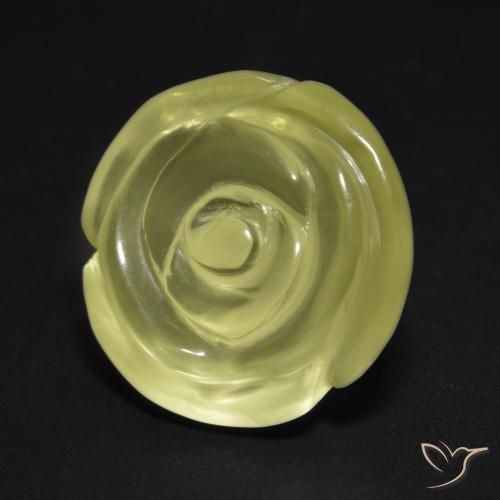 Quartzo Luz amarela Natural 13.20ct, Flor cortada, Transparente