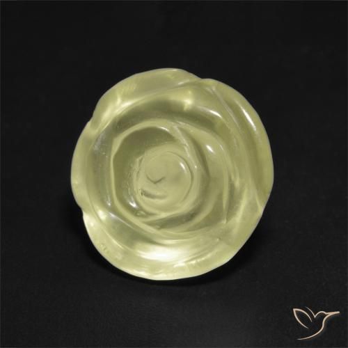 Quartzo Luz amarela Natural 7.82ct, Flor cortada, Transparente